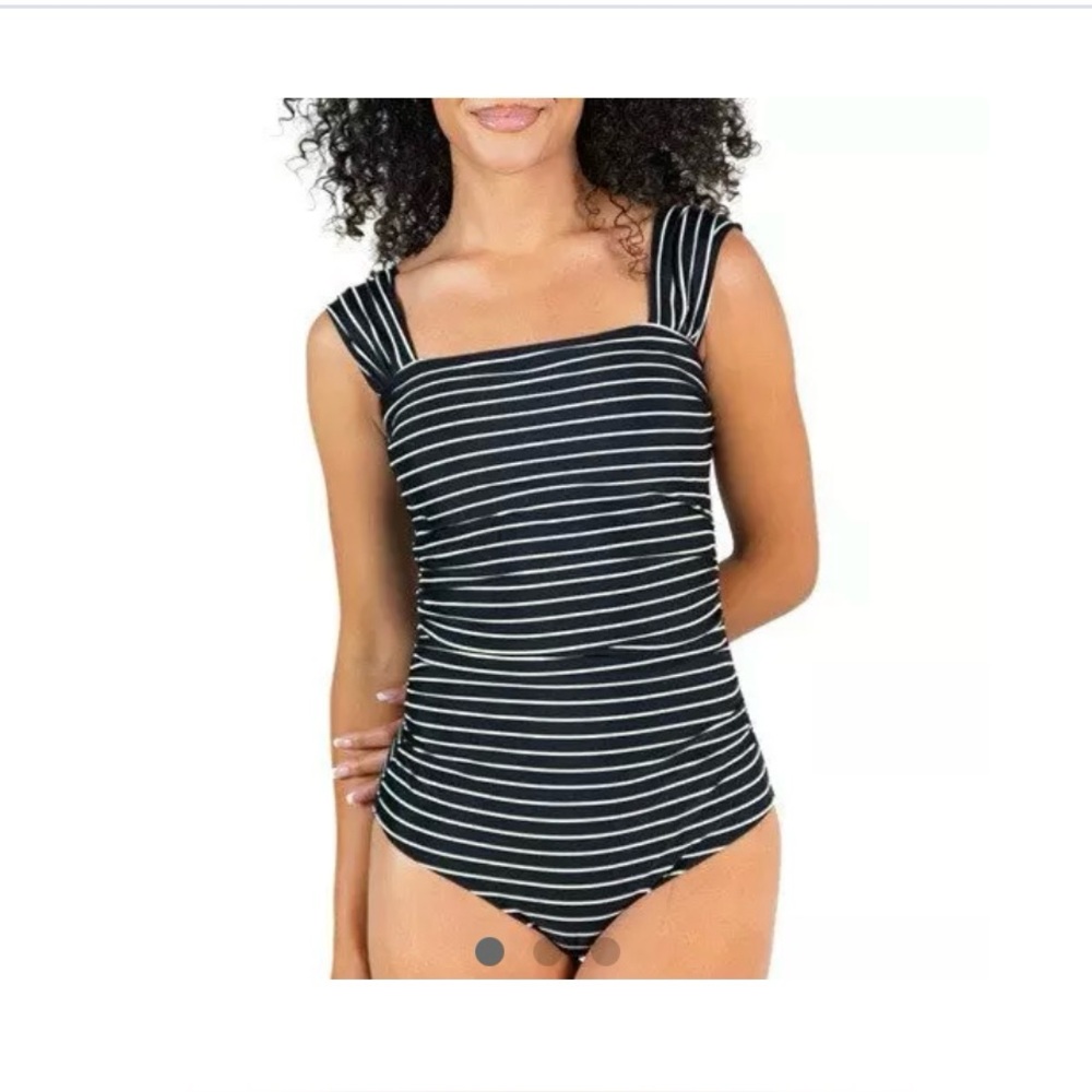 Janela Bay Striped One Piece Swim Suit